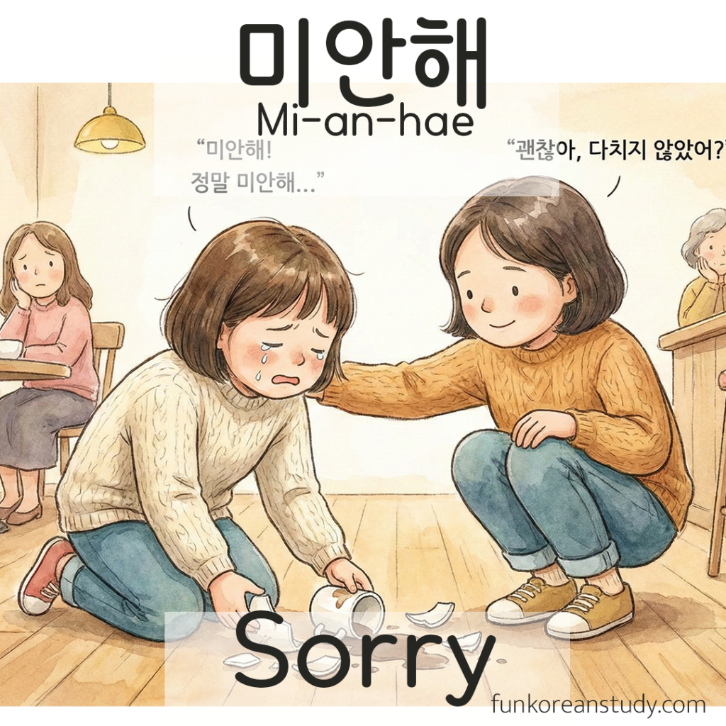 say sorry in Korean